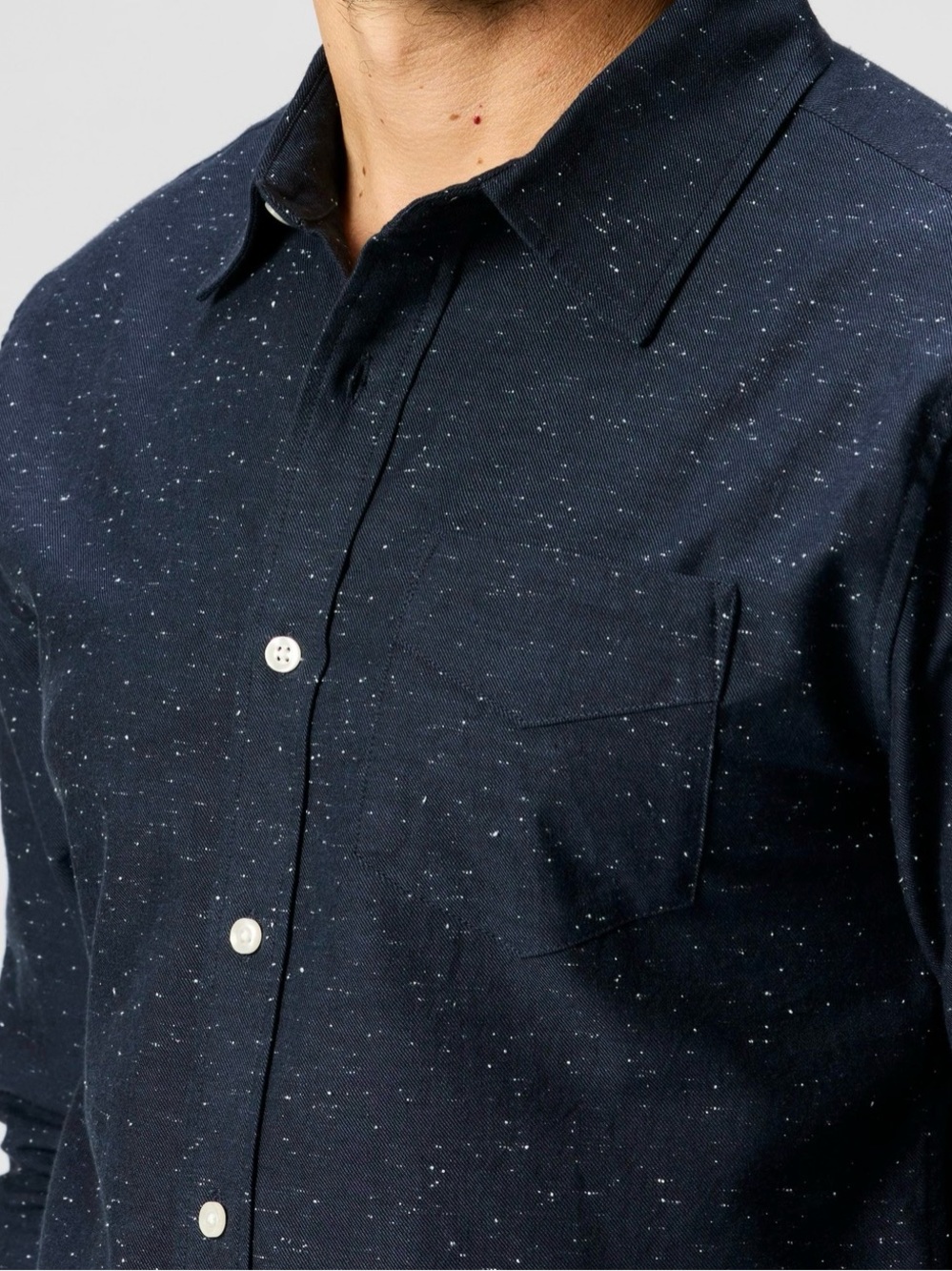 Flint And Tinder Men's Navy Speckle Button-Down Shirt